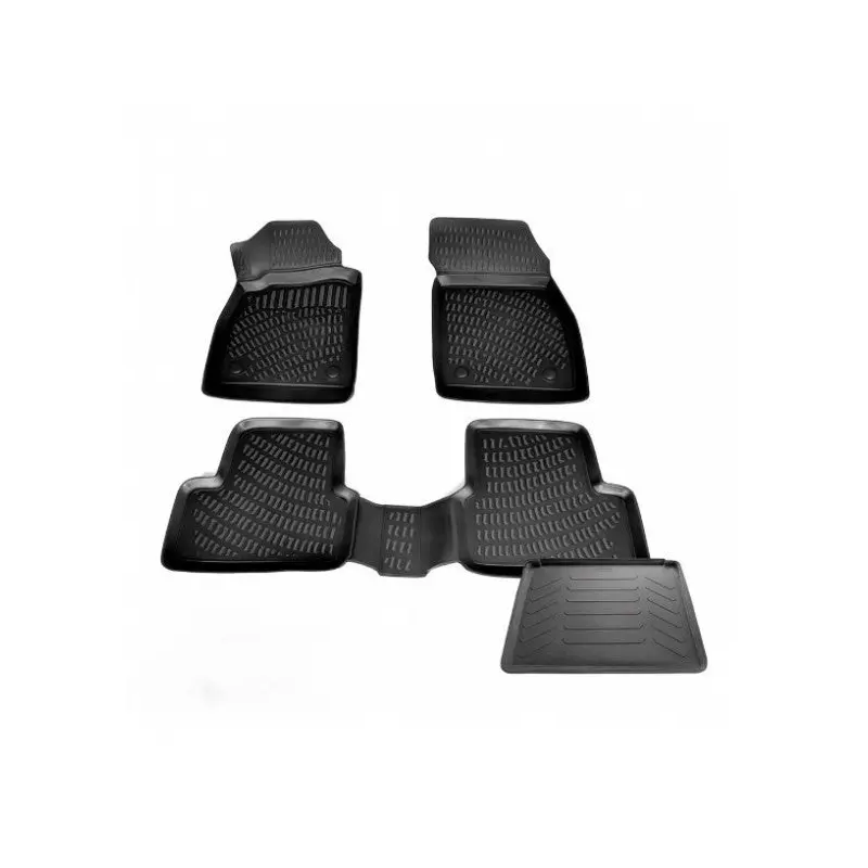 Opel Astra J Hb 3D Mat + 3D Trunk Floor Mat Black Set 2010-2017