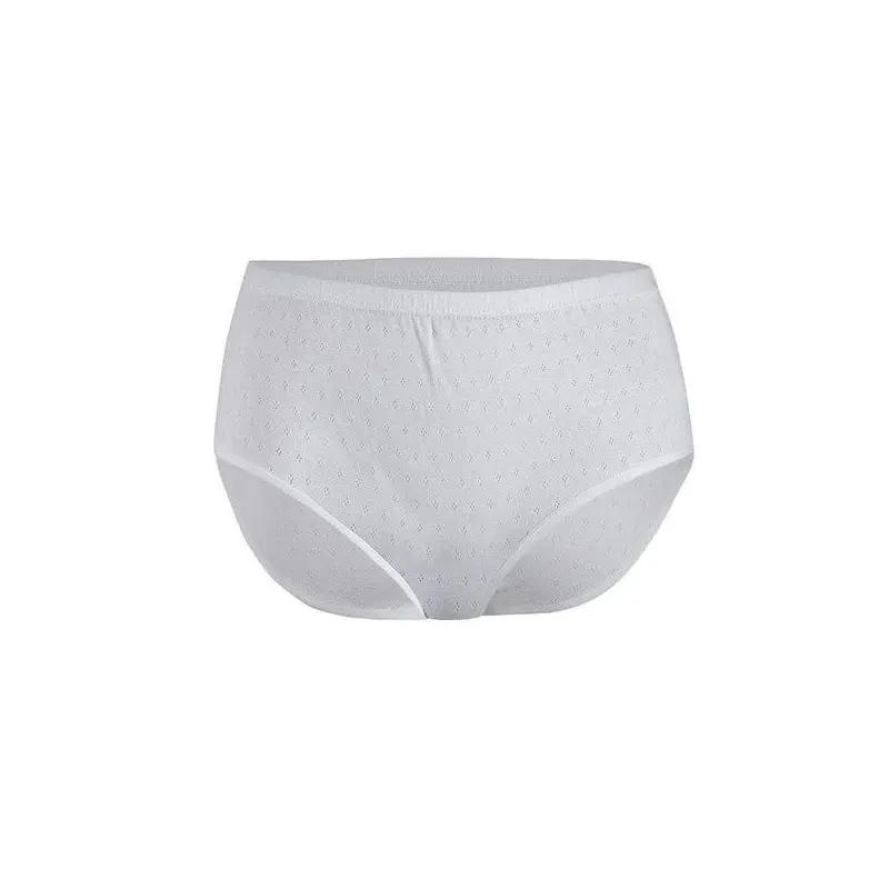 6 Pieces Yldz Women's Ribbon Patterned High Waist Panties White 3905