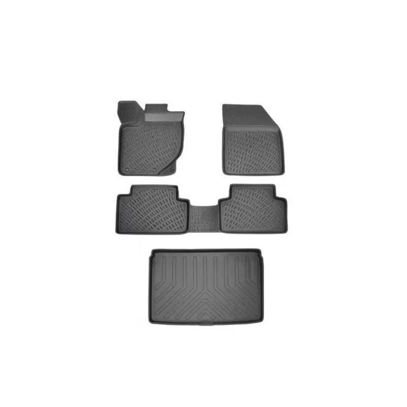 Fiat Doblo 1 3D Mat + 3D Trunk Pool 2001-2009 Black Set