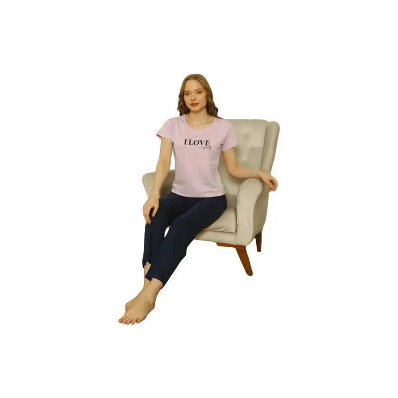 Ozlem Ladies Short Sleeve Pajama Set 4003