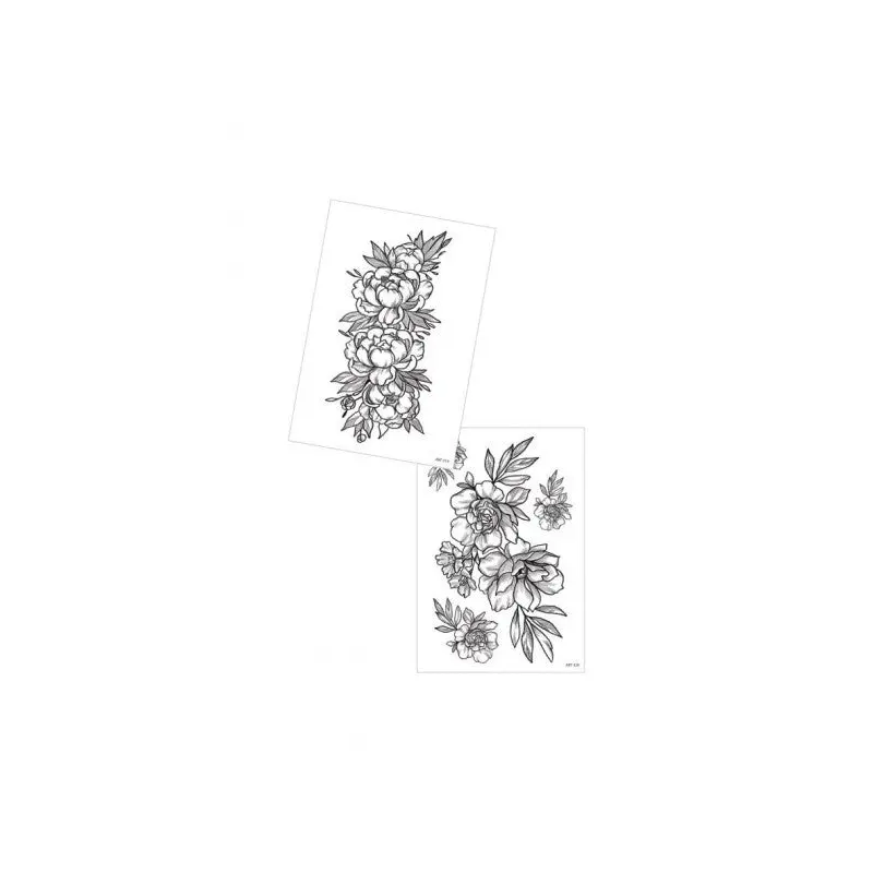 2 Piece Temporary Tattoo Set, Temporary Tattoo, Body Tattoo, Arm Wrist Tattoo, Neck Tattoo, Back Tattoo