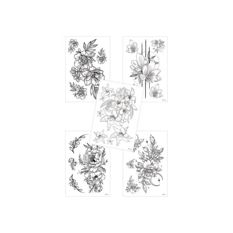 5 Temporary Tattoo, Temporary Tattoo, Body Tattoo, Arm Wrist Tattoo, Neck Tattoo, Back Tattoo