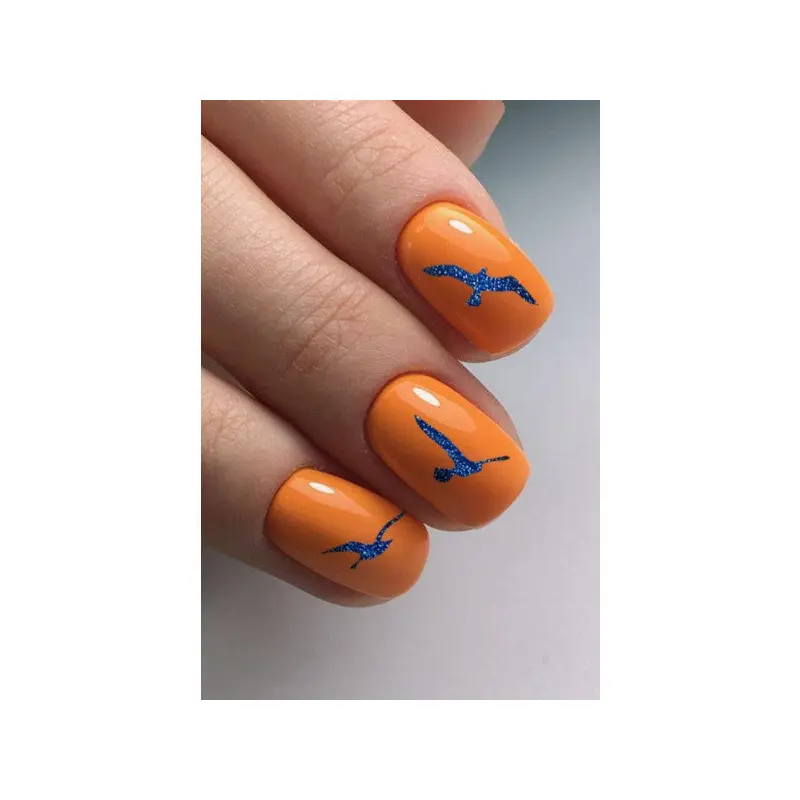 Birds Metallic Nail Sticker, Nail Sticker, Nail Art