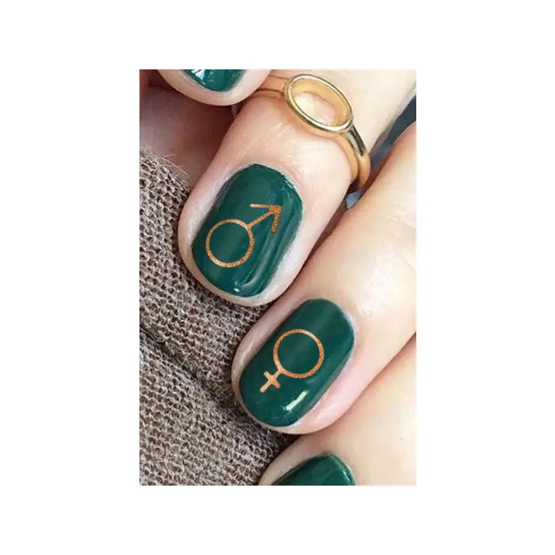 Bronze Shape Metallic Nail Sticker, Nail Sticker, Nail Art