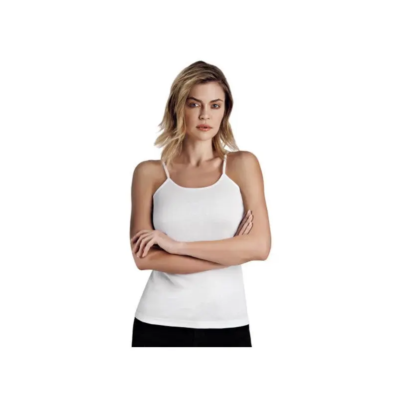 6 Pieces Guryildiz Women's Rope Strap Undershirt White 20001