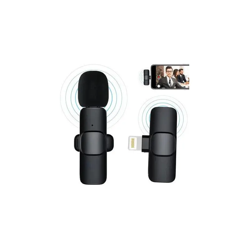 K8 Wireless Portable Lavalier Microphone Lightning phone