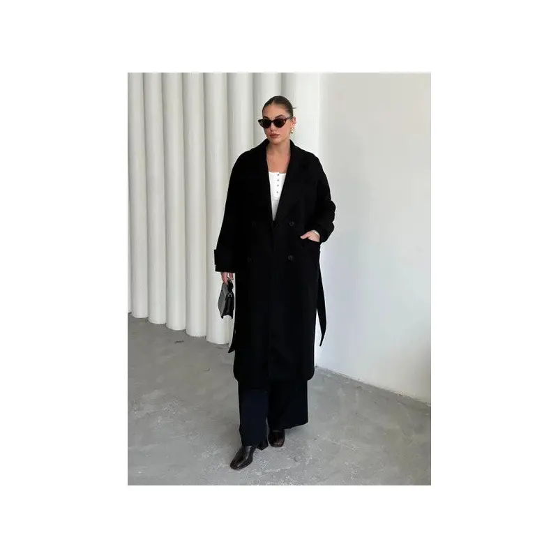 Black New Tokyo Long Cashmere Coat