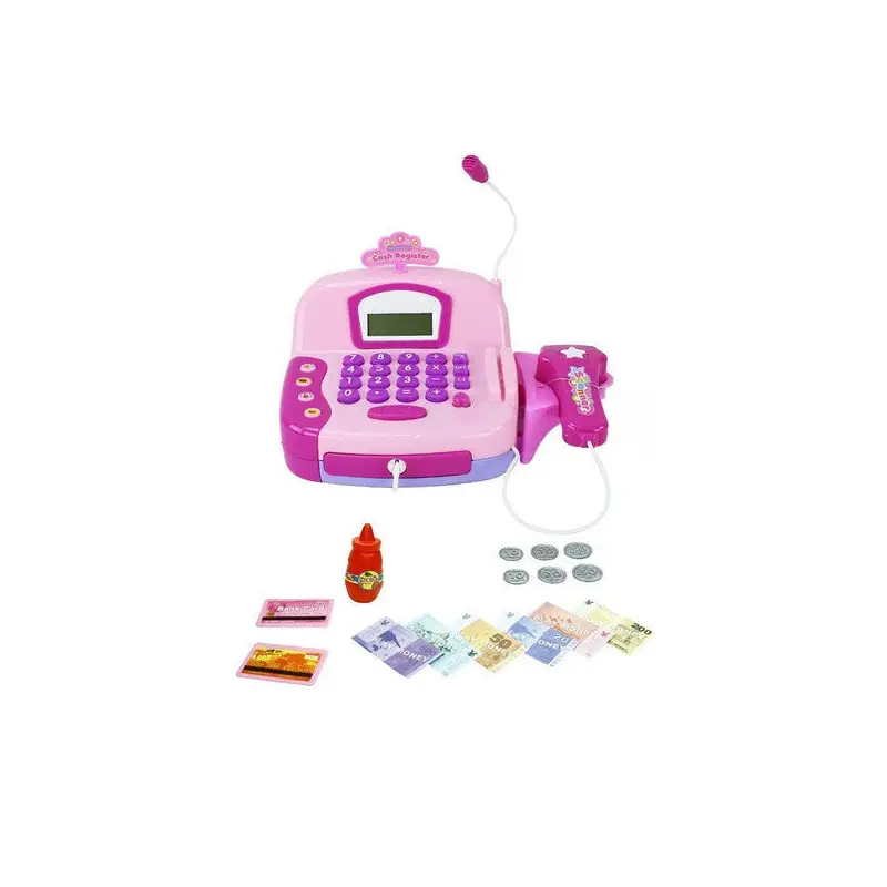 Cash Register Toy With Microphone, Lights, And Sound
