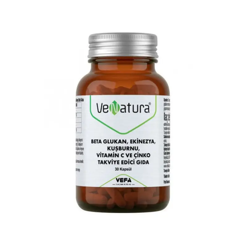 Venatura Beta Glucan Echinacea Rosehip Vitamin C Zinc 30 Capsules