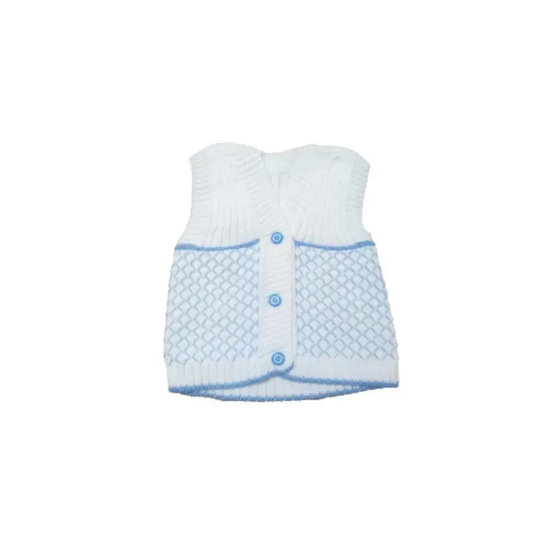 1 Year Old Baby Boy Sleeveless Vest Blue White Baby Boy Vest