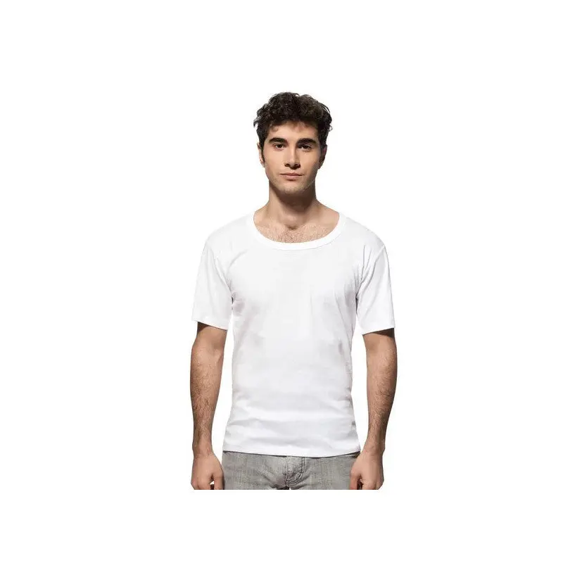 6 Pcs zkan Men's Ribana Short Sleeve Crew Neck Undershirt 0115