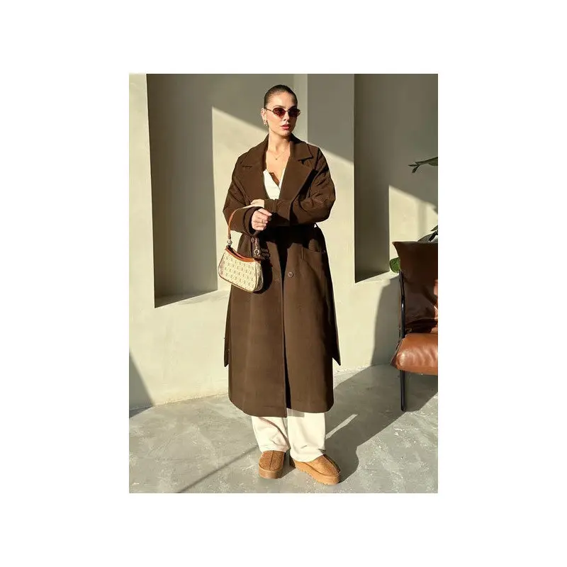 Brown New Tokyo Long Cashmere Coat