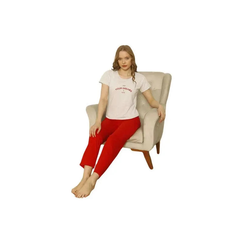 Ozlem Ladies Short Sleeve Pajama Set 4004