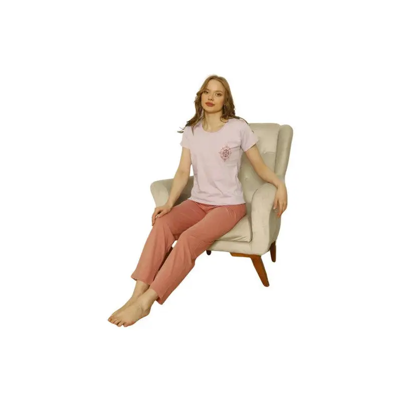 Ozlem Ladies Short Sleeve Pajama Set 4009