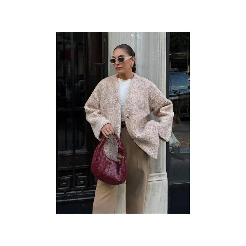 Stone Lily Plain Cut Crepe Jacket