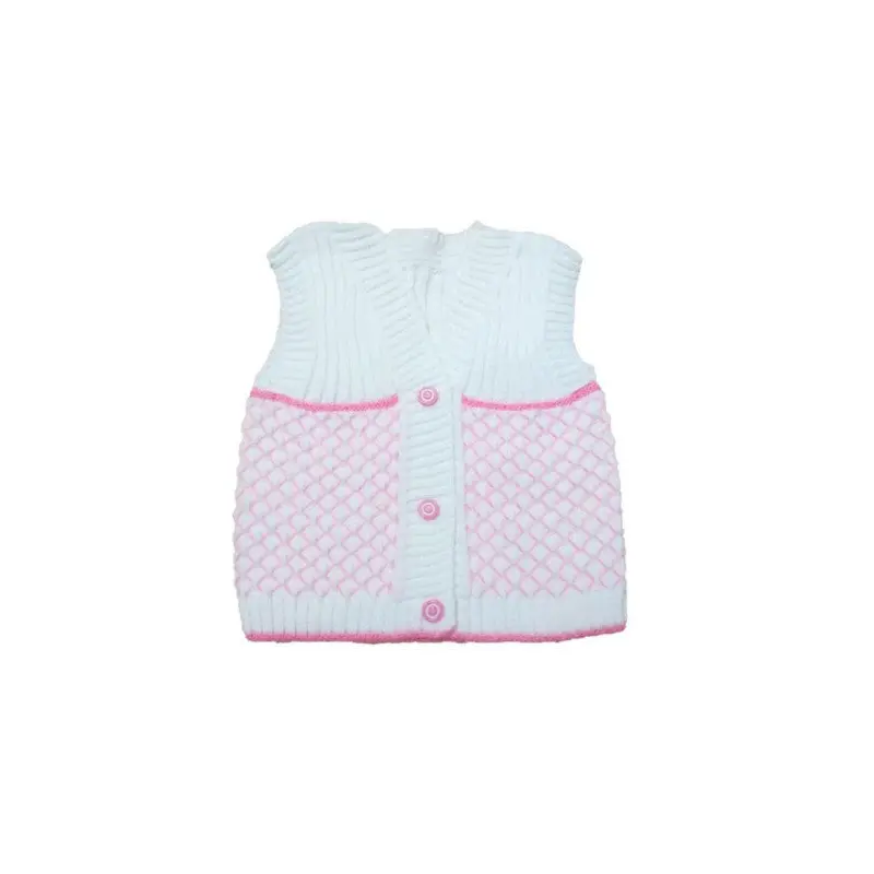 1 Year Old Baby Girl Sleeveless Vest Pink White Baby Girl Vest