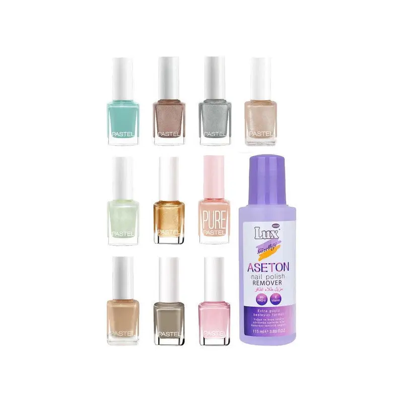 10Pcs Nail Polish (313-293-278-277-249-232-112-48-08-614) - Acetone 115