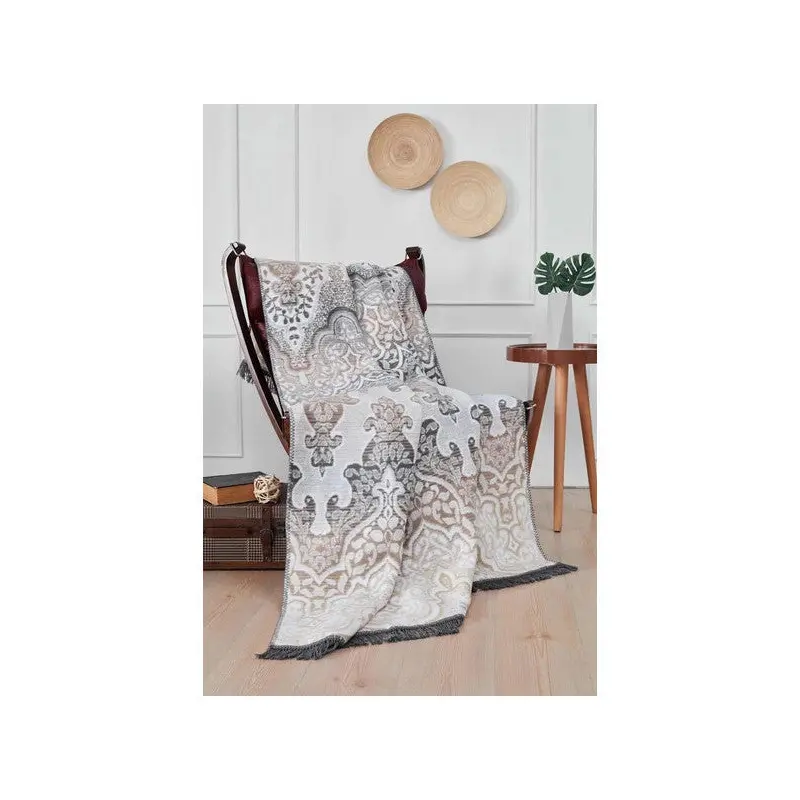 Arcene Single Cotton Blanket Gray