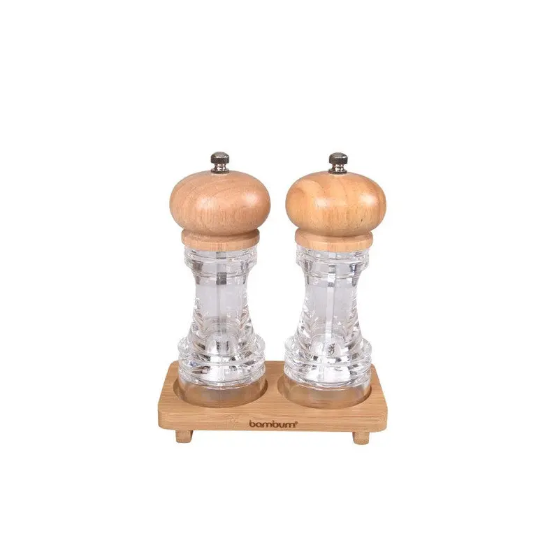 Bambum Varela - 2 Pieces Salt-Pepper Grinder Set Wooden - Medium