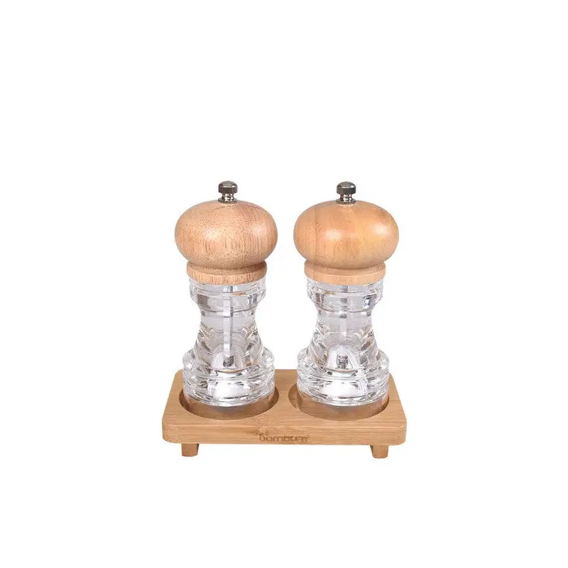 Bambum Varela - 2 Pieces Salt-Pepper Grinder Set Wooden - Small