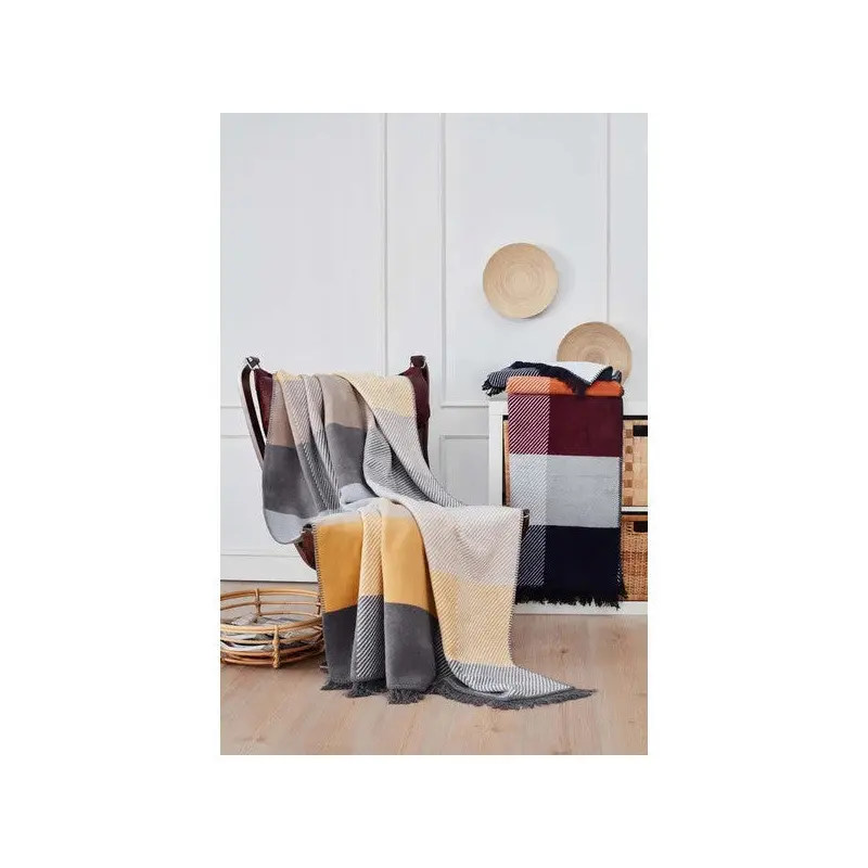 Layka Single Cotton Blanket Blue