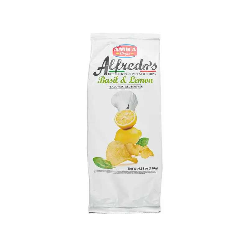 AMICA Alfredo's Potato Chips - Basil & Lemon  (130g)