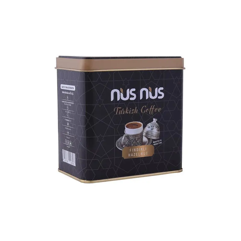 Nusnus Hazelnut Turkish Coffee 250 Gr Metal Box