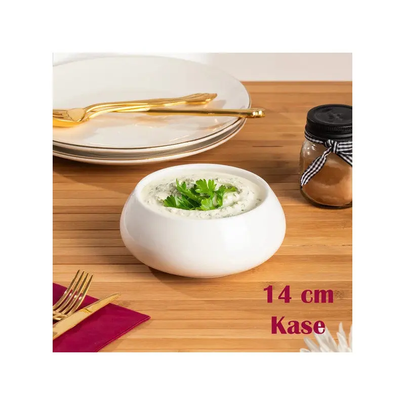 Porsima 900322 Porcelain Bowl Salad Bowl Appetizer Plate Food Serving Plate Porcelain Round Bowl