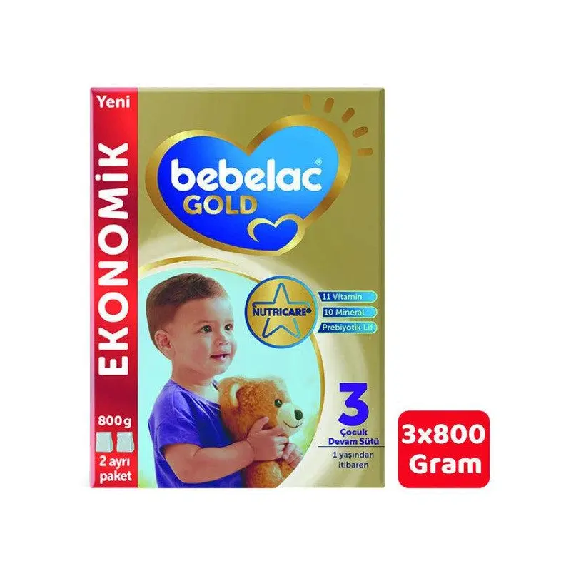 Bebelac Gold 3 Child Follow-On Milk 800 Gr 3-Pack