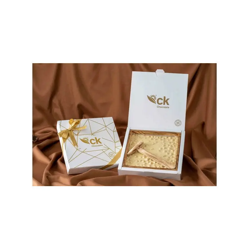 Ivory Hazelnut Beyolu Chocolate Hammered Wooden Box (500 G)