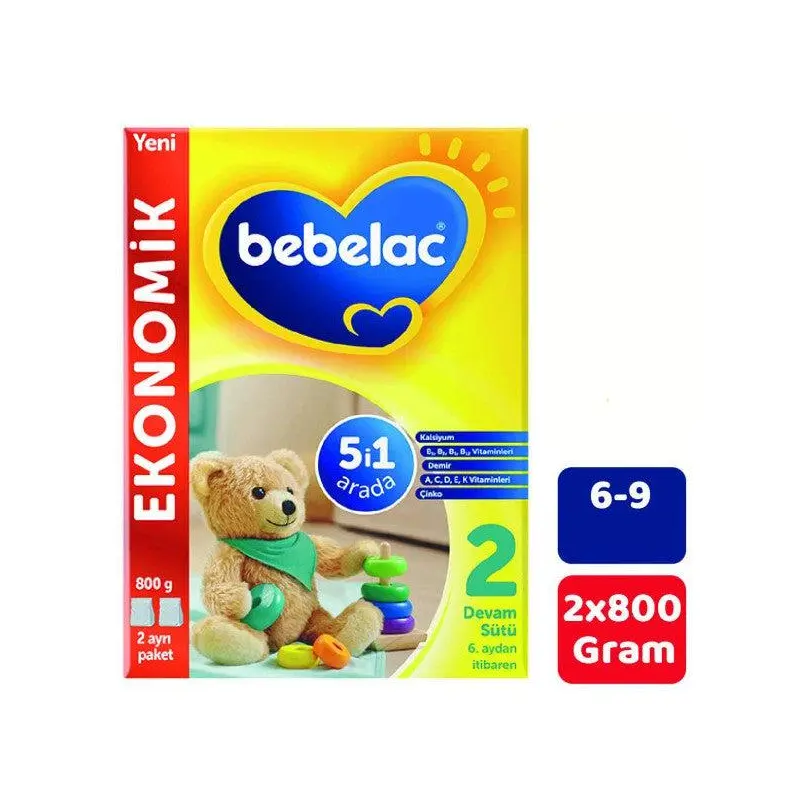 Bebelac 2 Follow-On Milk 800 Gr 2 Pack