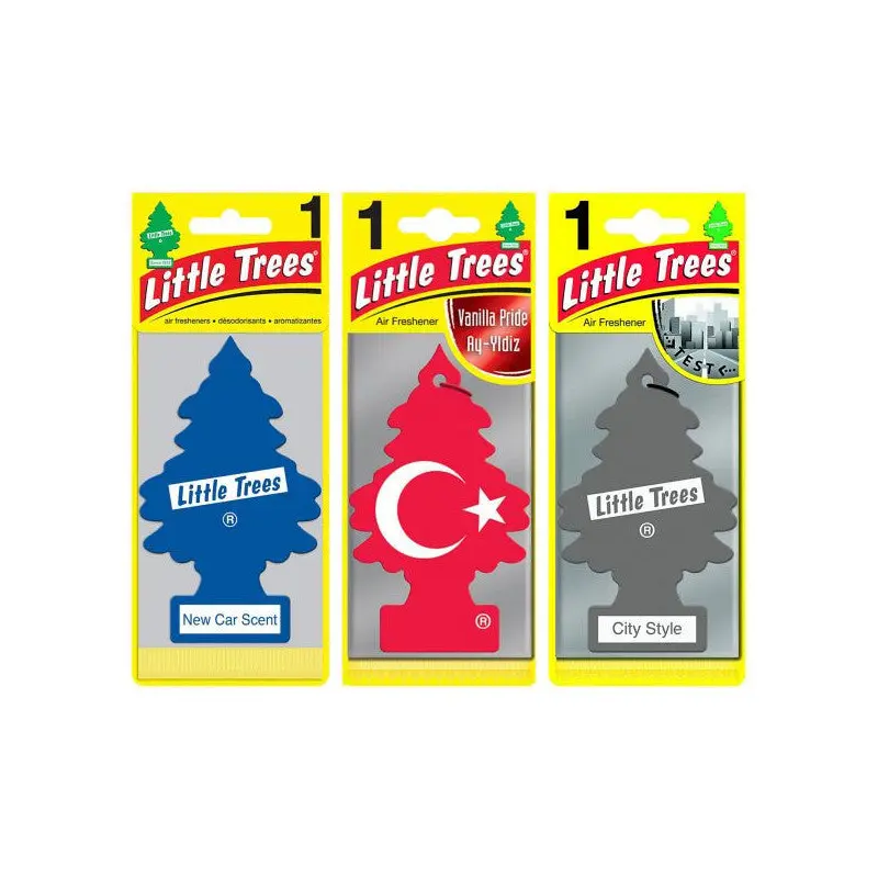 Little Trees Set Of 3 Turkish Flag Car Fragrance
