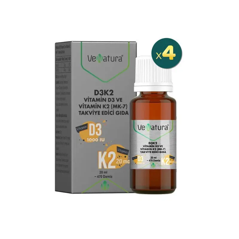 Venatura D3K2 Vitamin Drops 20 Ml 4 Pieces