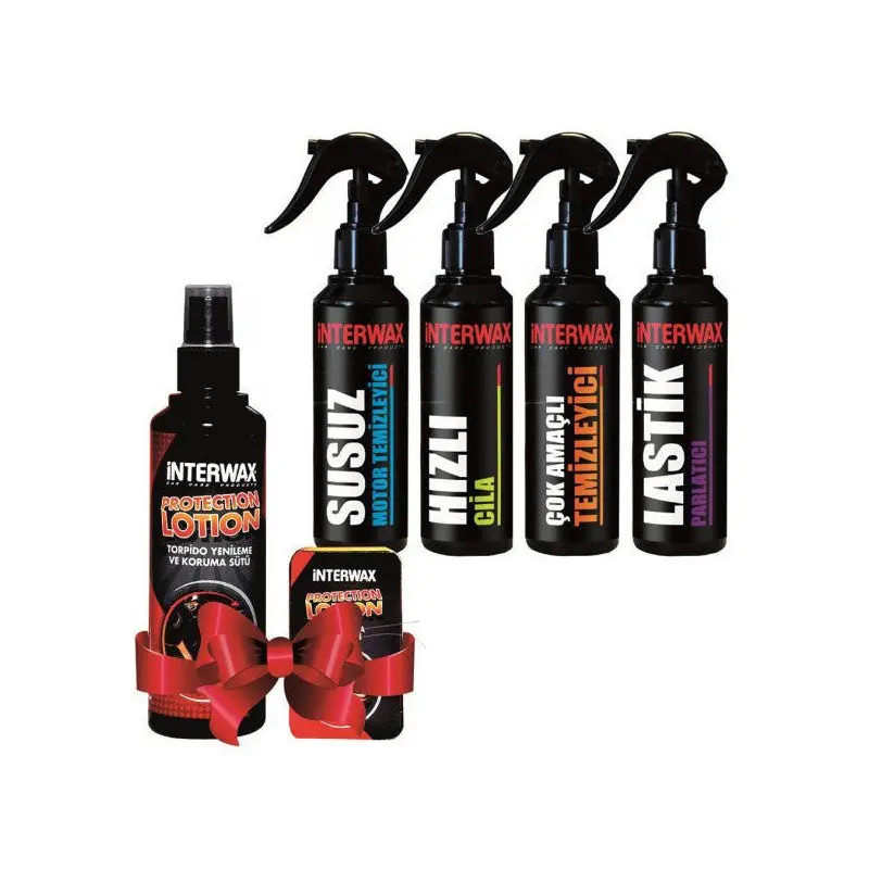 Interwax 4 Pieces Car Care Set 230 Ml + (Interwax Double Set 200 Ml Gift)