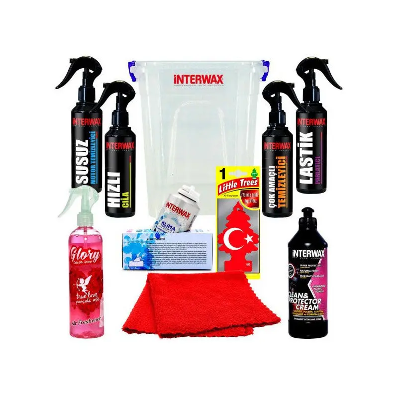 Interwax Car Care Set Car Cleaning Products 9 Products + Bucket
