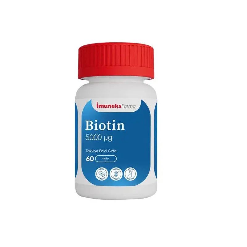 Immunex Farma Biotin 5000Mcg 60 Tablets