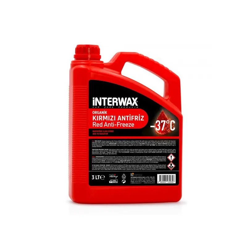 Interwax Antifreeze -37C Organic Red 3 Lt