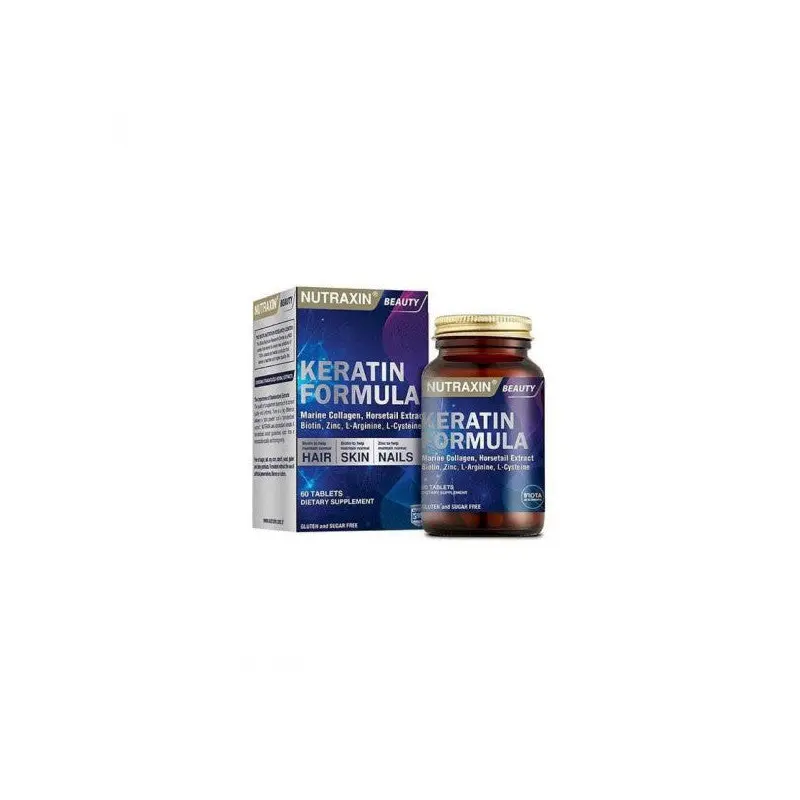 Keratin Formula Hair Nails Skin Supplementary Food 60 Tablets