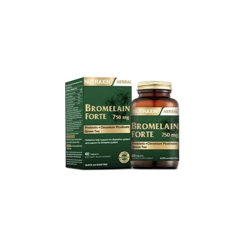 Nutraxin Bromelain Forte 750Mg 60 Tablet