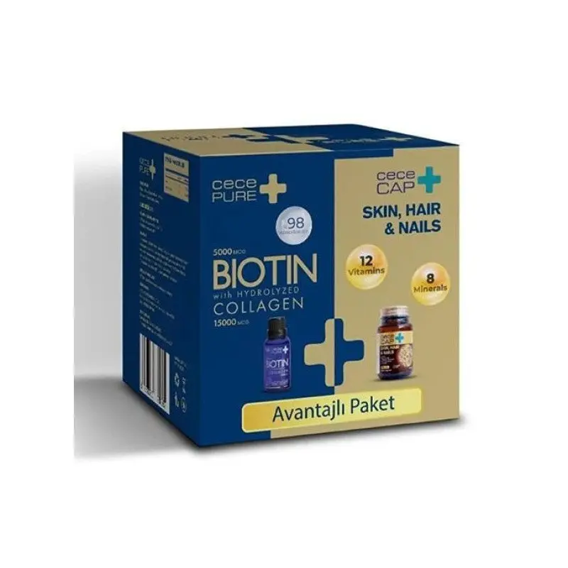 Cecemed Cecepure Biotin 30Ml And Cececap Skin Hair Nail 30 Capsules | Advantageous Package
