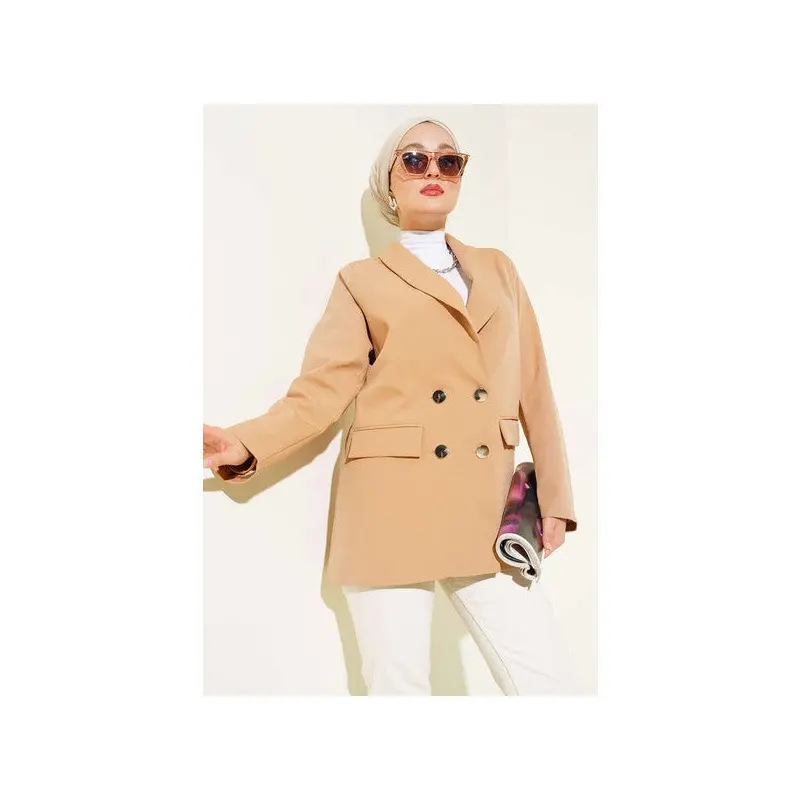 Four Button Double Jacket Camel