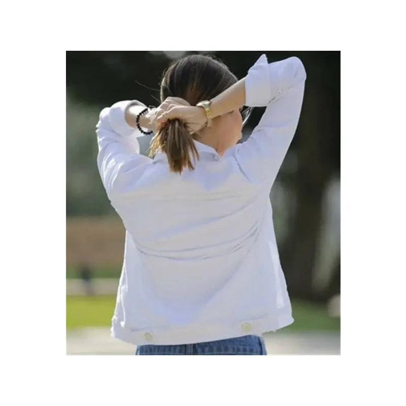 Women's White Denim Jacket