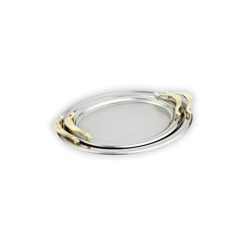 Schafer Ela 2-Piece Oval Tea Tray-Platinum01