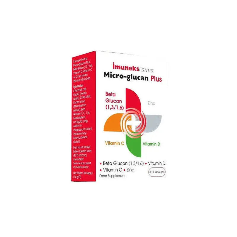 Imuneks Micro-Glucan Plus Beta Glucan 30 Capsules