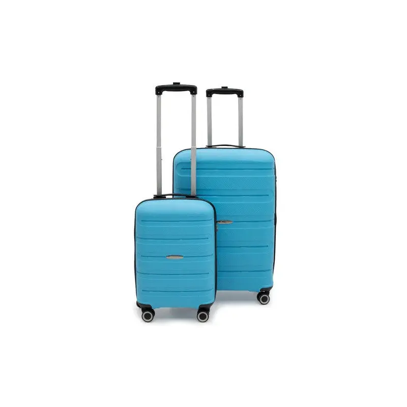 Artemis Polypropylene & Shatterproof 2-Piece Luggage Set Large & Cabin - Blue