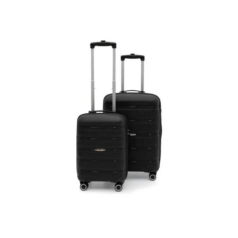 Artemis Polypropylene & Unbreakable 2-Piece Suitcase Set Medium & Cabin - Black