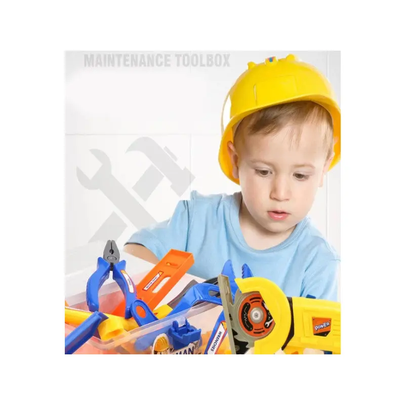 Battery-Powered, 20 Piece Toy Repair Kit - Impact Drill, Saw, Hammer, Pliers