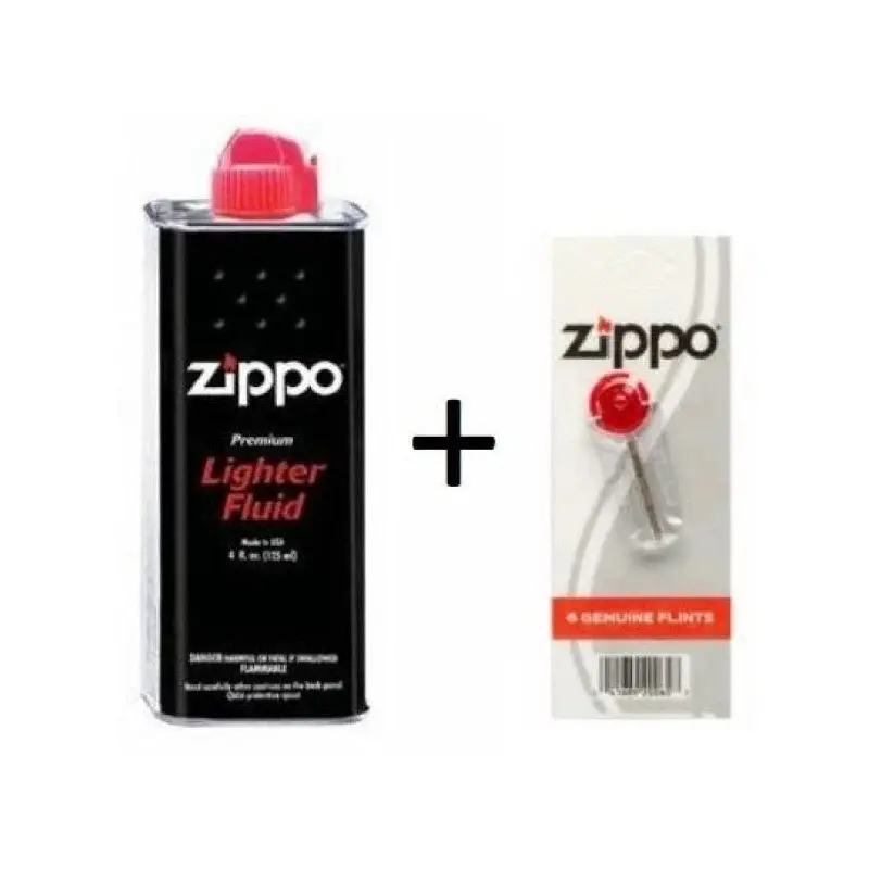 Zippo Lighter Gasoline 1 Piece Stone 1 Piece Set