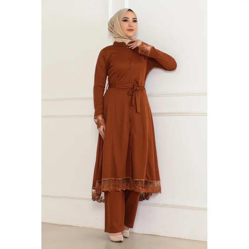 Lace Detailed Suit Tile 6123