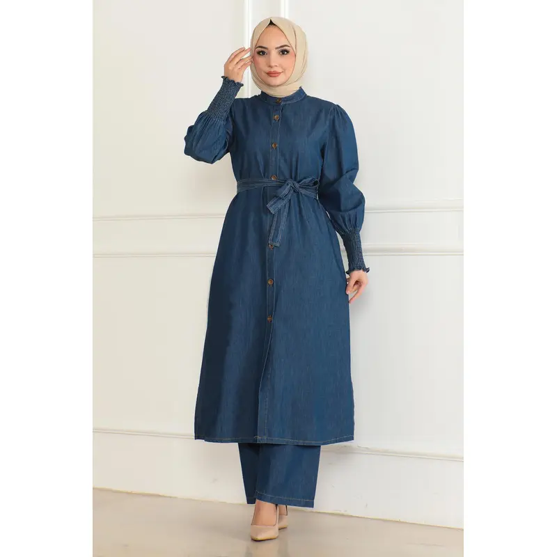 Slit Denim Suit Dark Blue 19227